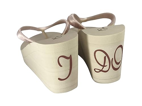 rose gold flip flops wedding