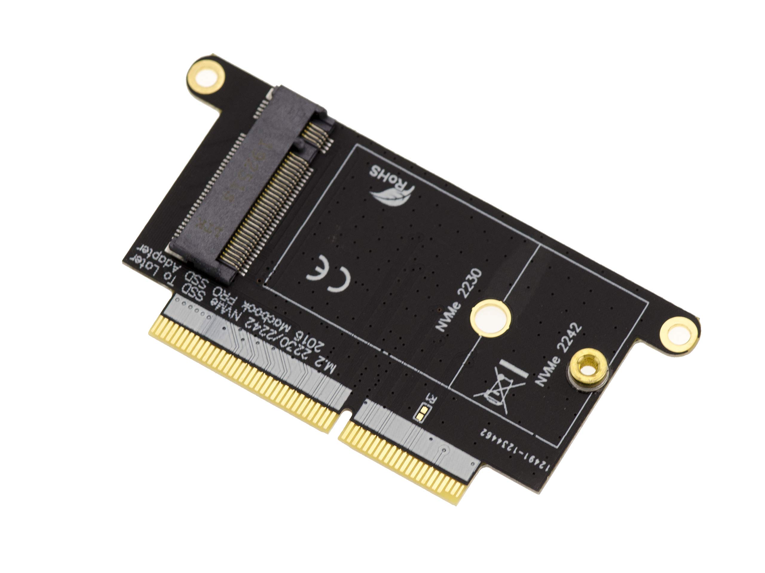 KALEA-INFORMATIQUE M2 NVMe adapter compatible with SSDs from MACBOOK PRO A1708 (years 2016 and 2017). 22+34 point connector