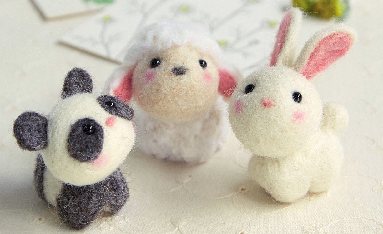 hamanaka Wool Felt Kit Small Friends Animal US H441 – 481