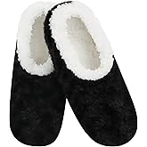 Snoozies Womens Slipper Socks - Cozy Slippers for Women - Fuzzy House Slippers for Indoor Use - Soft Sole Slippers - Roses in Bloom