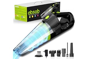 absob Cordless Handheld Vacuum, High Power Car Vacuum Cleaner, Lightweight Portable Rechargeable Hand Held Vacuums, Mini Car Vac for Home Pet and Car
