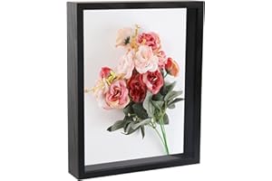 AYNOO 8x10 Shadow Box Picture Frame, Black Memory Display Case,Wooden Memory Box Frame,1 Pack