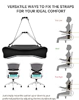 Travel Ease Ergonomic Lumbar Support Cushion Memory Foam Back Pillow Black view 6