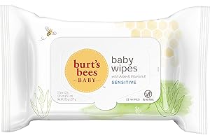 BURT'S BEES Burts Bees Baby Bee Chlorine-Free Wipes, 72 Count (Pack of 6)