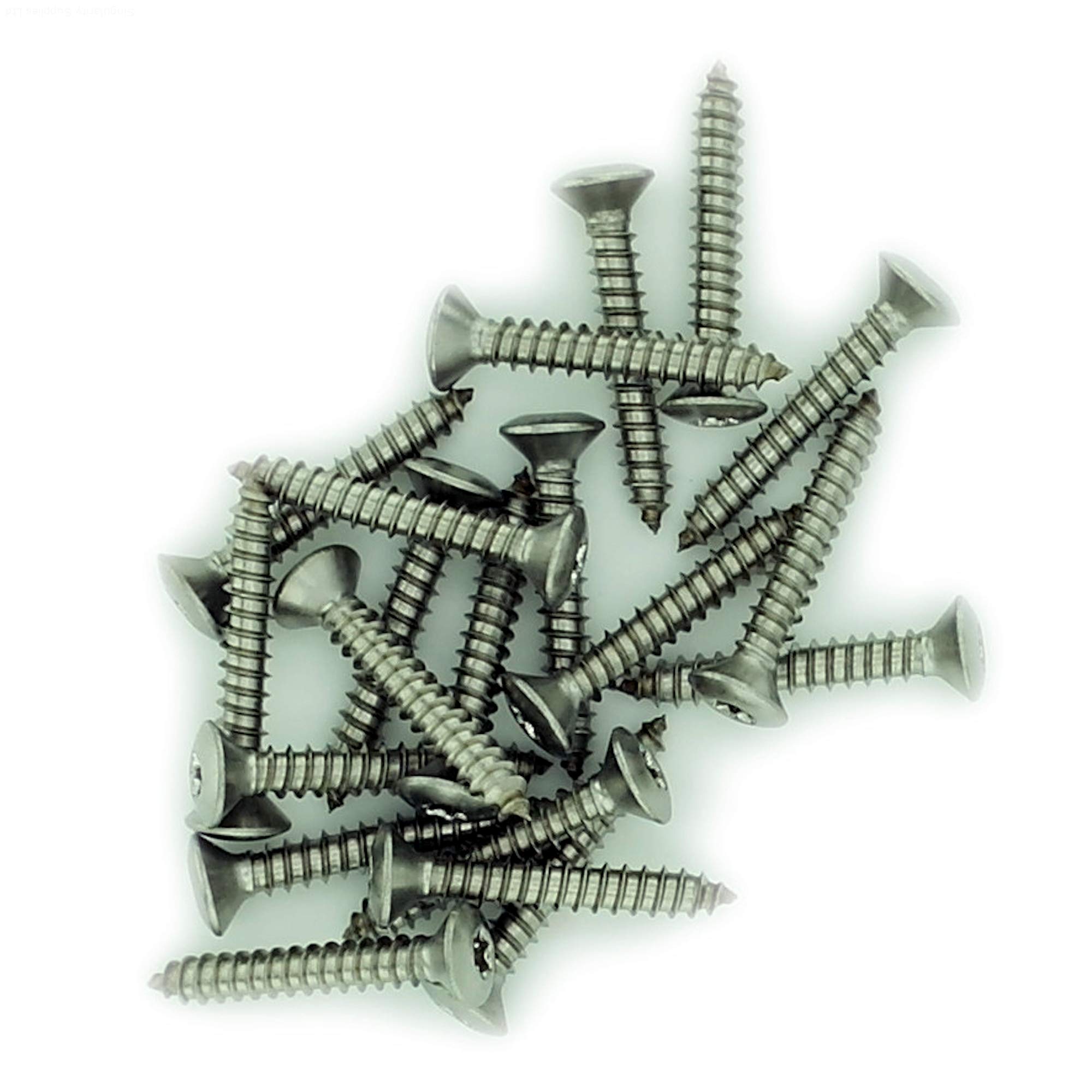 No.7 x 2.75 (3.9mm x 70mm) TX Raised Countersunk Self-Tapping Screw - Stainless Steel (A2) (Pack of 20)