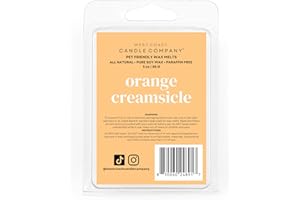 WEST COAST CANDLE COMPANY Orange Creamsicle | Pet Safe Wax Melts | All Natural Soy | Non-Toxic | Dog Friendly | Vet Approved | Long Lasting Home Fragrance | Pet Odor Eliminator | Clean Burning Wax Cubes | Safe Air Freshener
