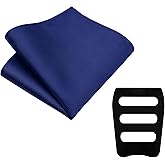 Rzmtaol Pocket Squares for Men, 8.85" Mens Handkerchiefs with Pocket Square Holder for Business Wedding School Party Daily