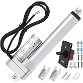 RVMARINEPAT Linear Actuator 12V with Controller 6" 3000N/660lbs Stroke Electric Actuator 5mm/s Motion Actuator Heavy Duty with Reverse Polarity Switch Controller