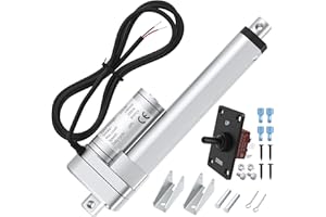 RVMARINEPAT Linear Actuator 12V with Controller 6" 3000N/660lbs Stroke Electric Actuator 5mm/s Motion Actuator Heavy Duty with Reverse Polarity Switch Controller
