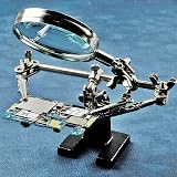 JZK Hands Free Magnifying Glass Crocodile Clip 8x Third Hand Soldering Jewelry view 2