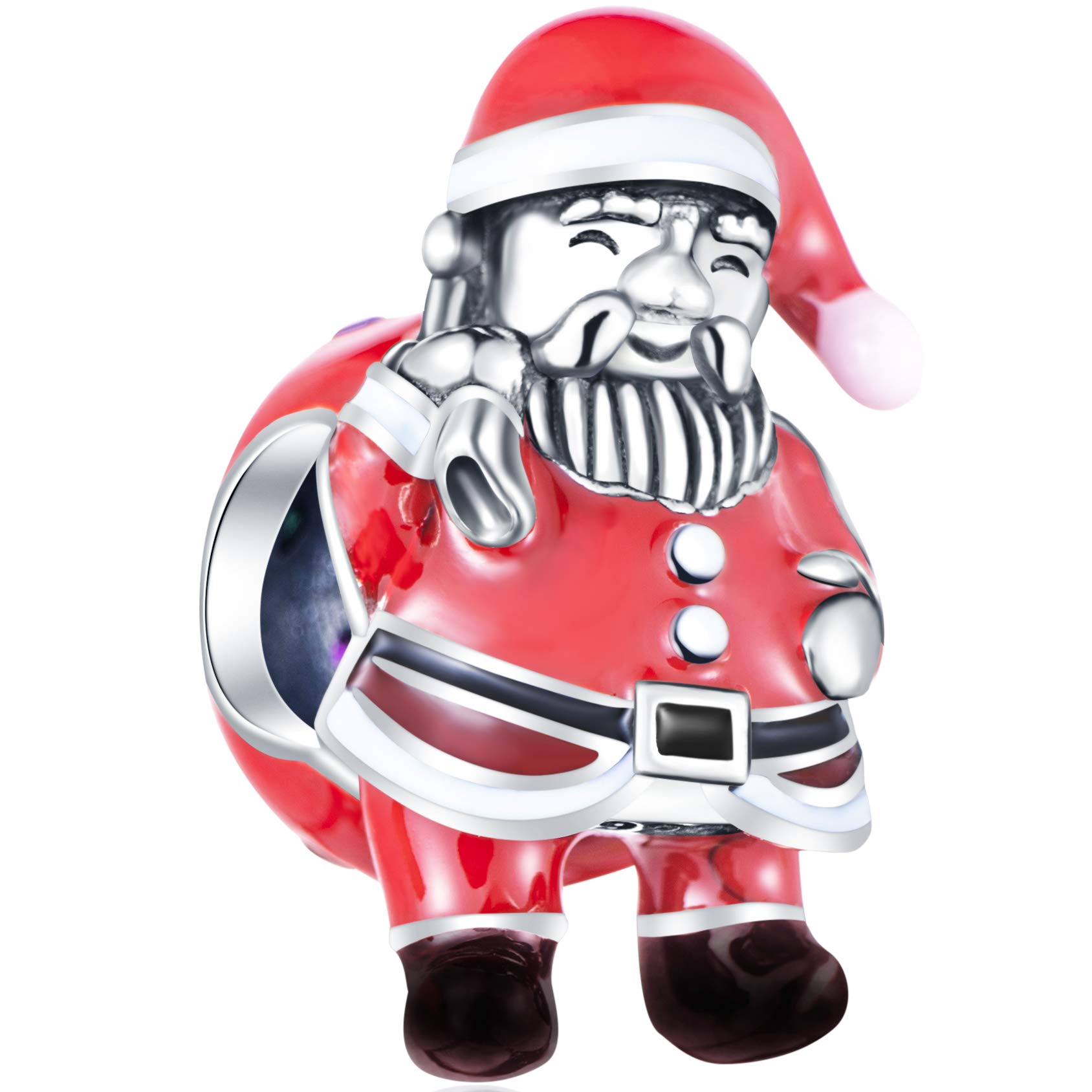 2025 Red Santa Claus Carry Gift Bag Charm, fit