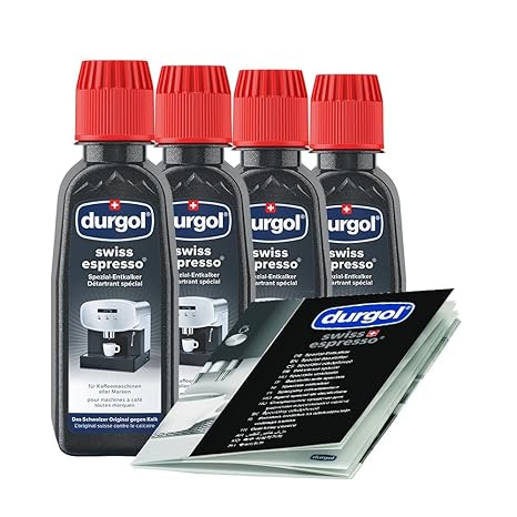 Tchibo Durgol Swiss Espresso Spezial-Entkalker, 4 Flaschen à 125ml, für Kaffeemaschinen