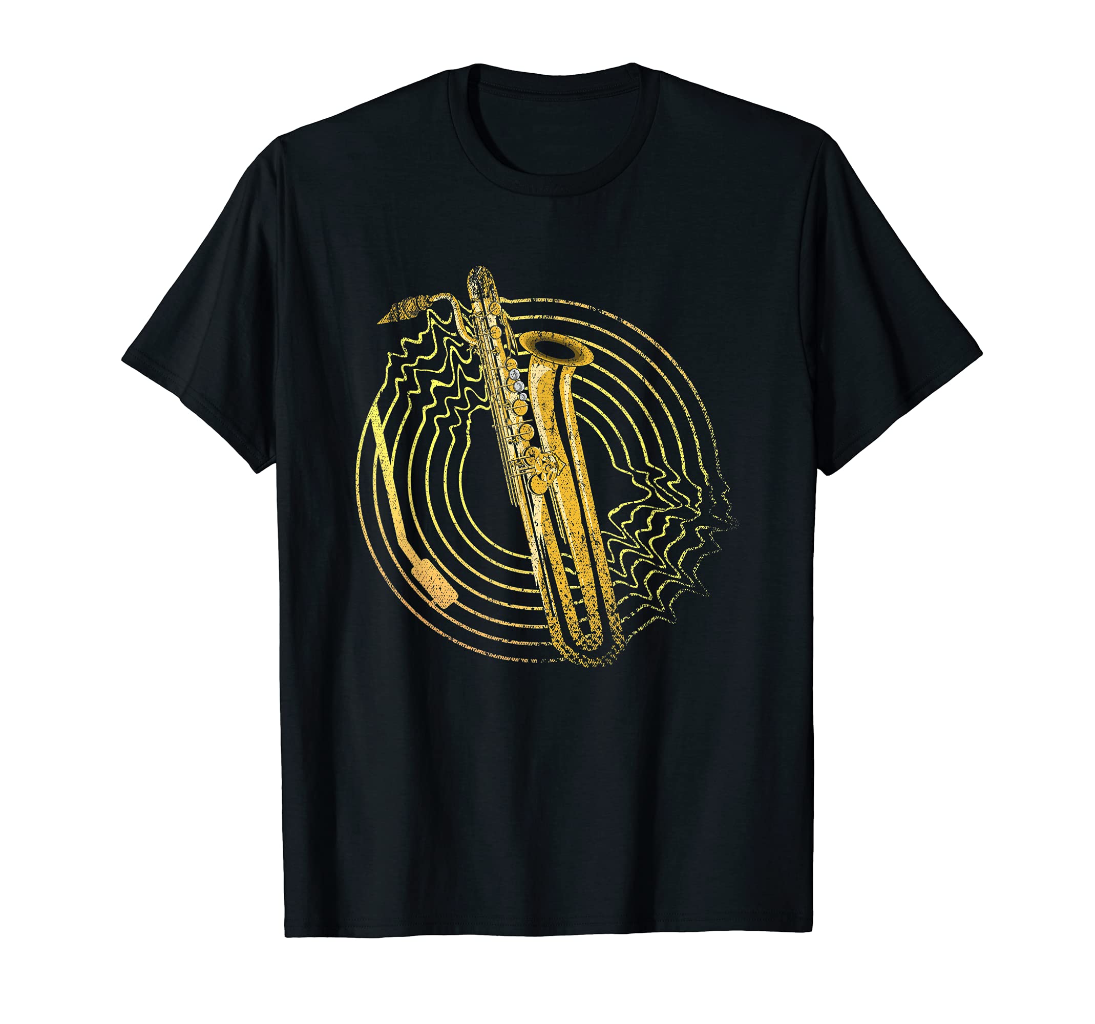 Jazz Musician Saxophonist Musical Instrument Vinyl Saxophone T-Shirt