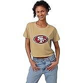 FOCO NFL Womens NFL Team Color Big Logo Ladies Fashion Crop Top Shirt