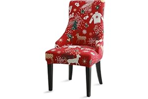 Liykimt Stretch Wingback Side Chair Slipcover-Accent Chair Cover Slipcover with Arm,Washable Upholstered Arm Dining Chair with Nailed Trim Protector for Dining Living Room