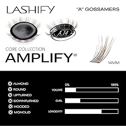 Lashify Amplify 14mm Gossamer Eyelash Extensions