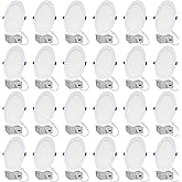 LAMPHOME 24-Pack of 8-Inch Slim LED Recessed Lights with Junction Box, Adjustable Color Temperatures (2700K-5000K), 18W Equivalent to 125W, Dimmable, 1600LM Brightness - ETL and Energy Star Certified