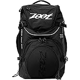 Zoot Ultra Tri Bag, Triathlon Transition Backpack with Wet Storage for Men & Women Athletes, Race Day, Travel & Train, Black
