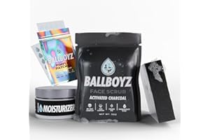 Ballboyz Soap: Gold Pack - Natural Gentle yet Powerful Cleansing to Remove Sweat and Dirt (Activated Charcoal Face Scrub, Cool Breeze Body Scrub, and Mr. Drip Pimple Patches, 1 Count (Pack of 3)
