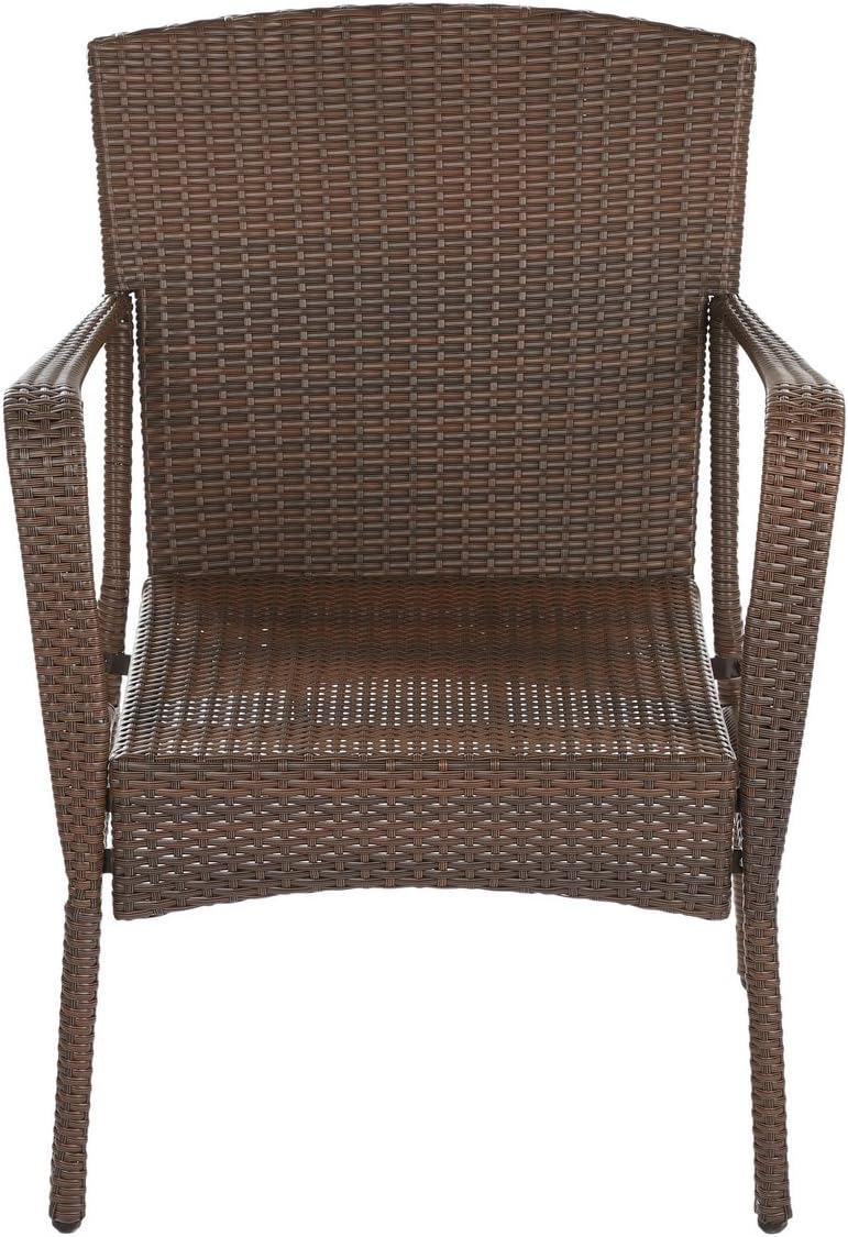W Unlimited SW1616-2PC Arm Chair Set, Brown: Furniture & Decor