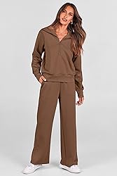 PRETTYGARDEN Womens 2 Piece Outfits Half Zip