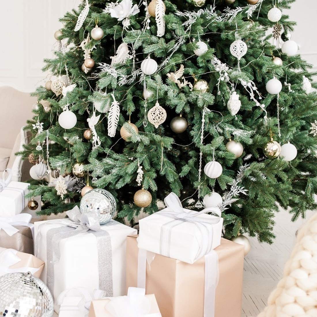 ZOYUBS Christmas Ornaments Balls Christmas Balls 3cm Tree Top Stars Ornate Christmas Tree Ornaments Decoration Ball Set Christmas Tree Ornaments 3cm Ball Christmas Tree Decoration Ball Hanging Large