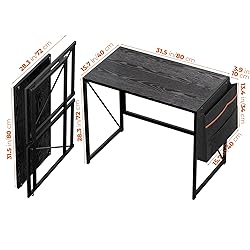 SOROGRA Folding Desk with Storage Pocket for Small
