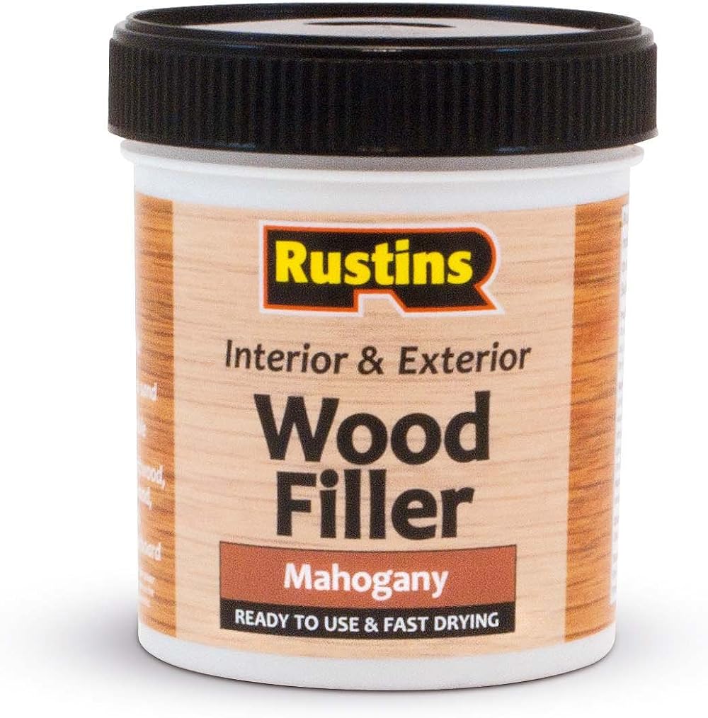 Rustins AWOOM250 Acrylic Wood Filler Mahogany 400g - Multi-Purpose Repair