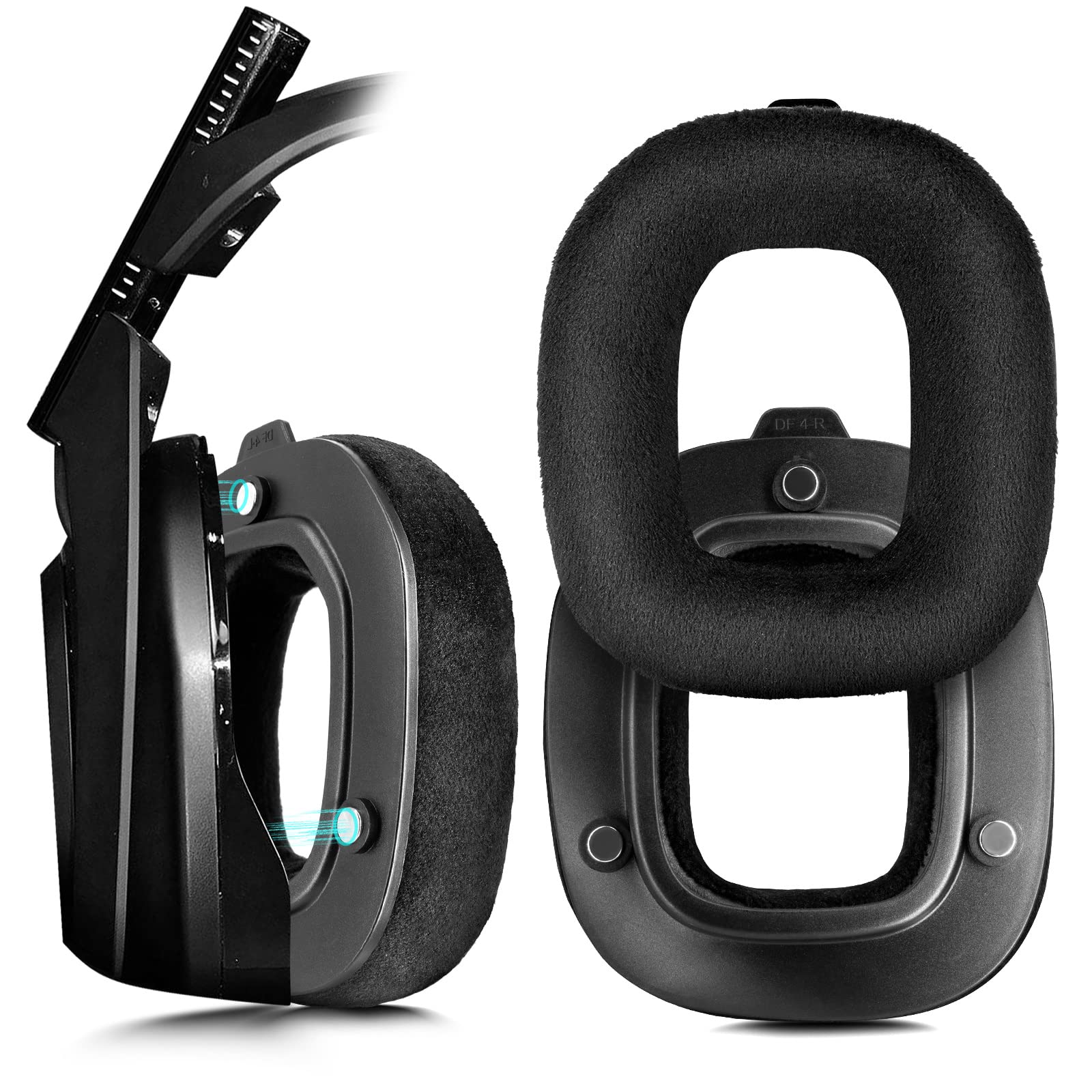 XBERSTAR Earpads Replacement Ear Cushions Ear Pads Compatible with Logitech Astro Gaming A 50 gen4 Headphones(Flannel Earpads)