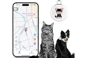 NGXDFL GPS Tracker for Dogs, Mini Cat GPS Tracker, Positioning Smart Alarm Pet Tracker, Waterproof and Drop-Proof, Extra Long Battery Life of 365 Day, No Subscription