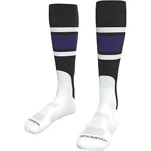 Boombah Performance 2 Grand Slam Striped Mock Stirrup Baseball and Softball Socks, Athletic Socks, Youth & Adult Sizes