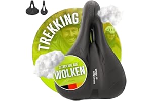 Velmia Bike Seat Made of Comfortable Memory Foam I Bicycle Seat with Ergonomic Zone Concept for Men & Women I Bike Saddle for