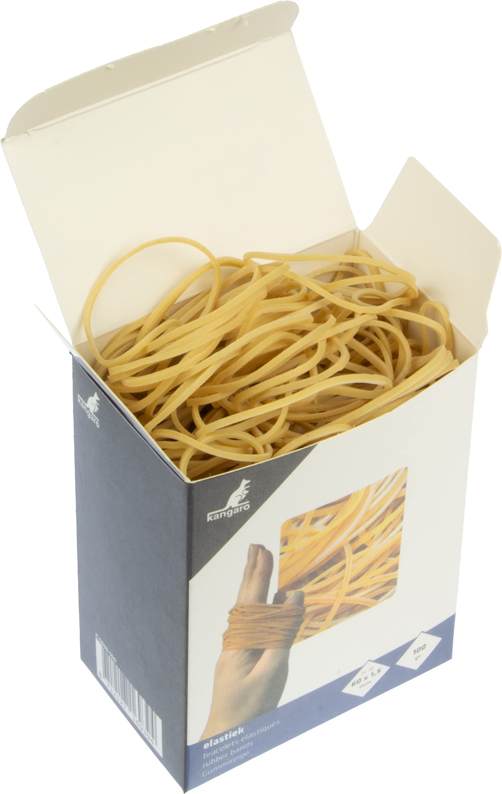 Kangaro No. 16 K-5006-100 Elastic Band 60 x 1.5 mm 100 g Natural