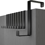 Menz Over Door Hanger Set of 10 Black Holds 8KG Non-Slip 3.6/4.6 cm view 1