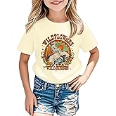 Girls Cowgirl Western Shirts - Kids Rodeo Horse Short Sleeve Country Tee Cowboy Graphic Wild Flowers Summer Top