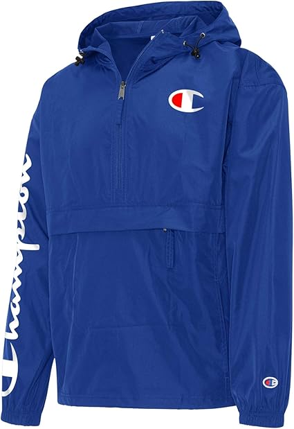champion men's colorblocked packable jacket