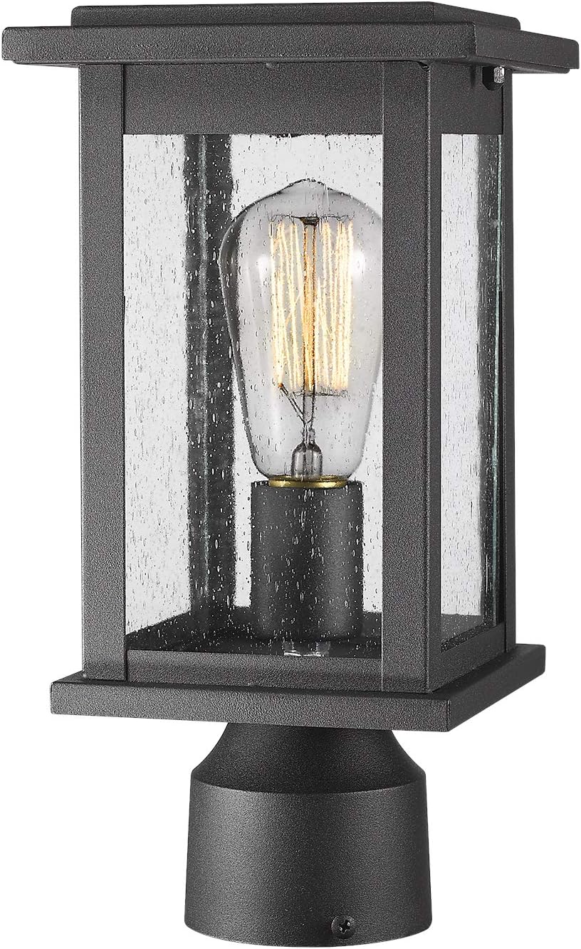 outside lights for house on Porch Patio Lights 1 Light Outdoor Wall Lantern 14 1803ew2 Renewed Black Finish With Seeded Glass Emliviar Outside Lights For House Lighting Ceiling Fans
