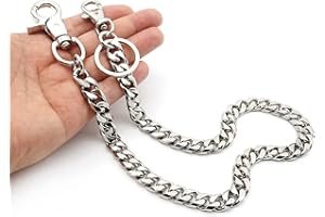 newtro Wallet Chain Men Women Boy Girl, Biker Motorcycle Pants Jean Punk Long Key Chain Black Gold Silver 26 Types