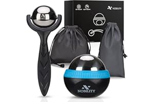Nobility Massage Ball Roller– Ice Cold and Hot for Deep Tissue and Sore Muscle Relief of Stiffness and Stress, Body, Neck, Back, Foot, Plantar (Black)