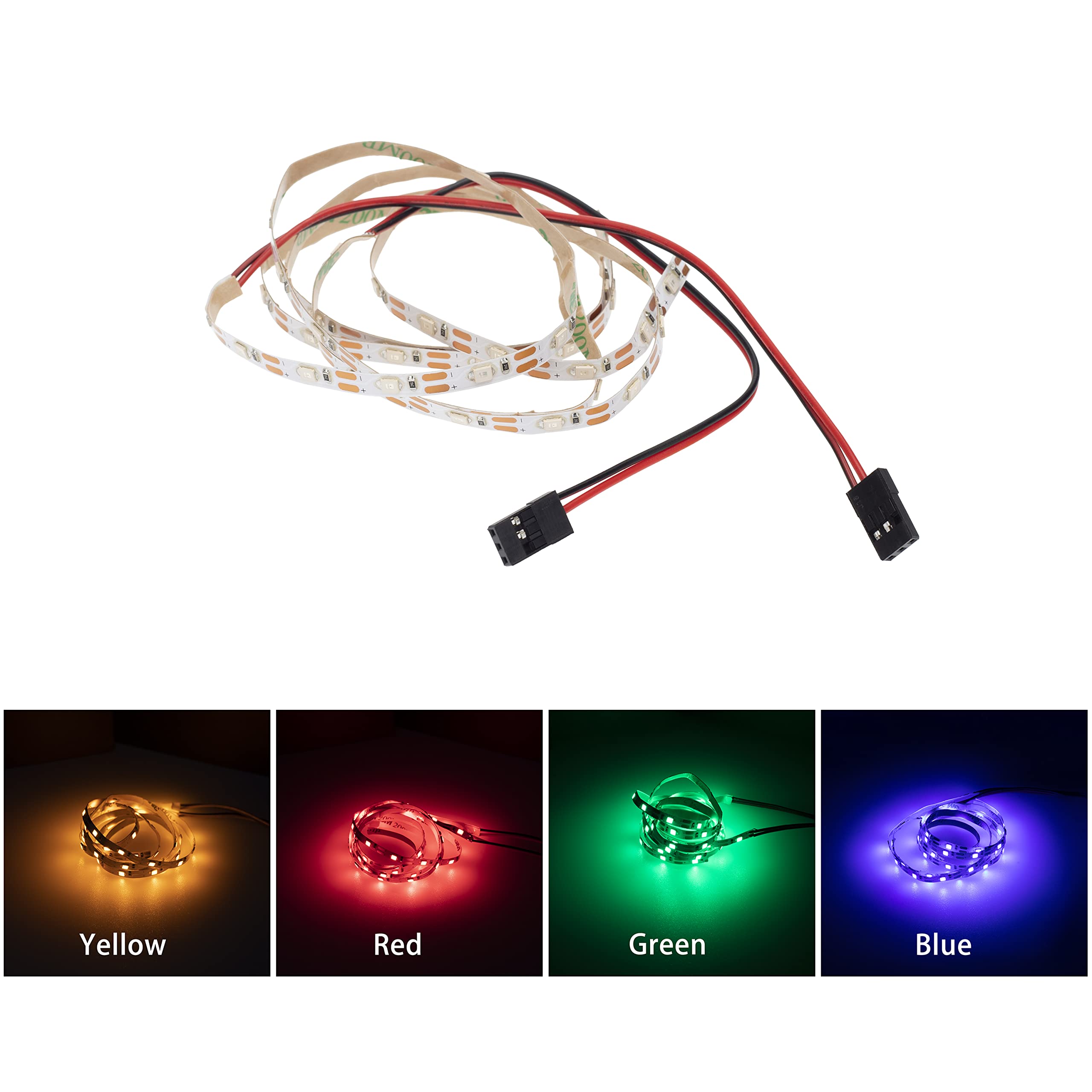 Photo 1 of DKKY LED Strip Colored Light Strip for RC Fixed/Fyling Wing Airplane & Drone & RC Model Car/Truck (Green)