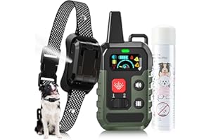 KDSZJDV Citronella Training Collar for Dog, [1*Citronella Refill] with Beep/Vibration/Spray 4 Mode & 6 Adjustable Sensitivities Spray Collar, IPX7 Waterproof Safer Spray Dog Training Collar for L/M/S Dogs