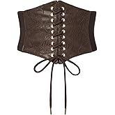 SCARLET DARKNESS Corset Belts for Women Lace-up Tied Waspie Waist Belt Renaissance Corset