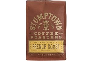 Stumptown Coffee Roasters, Dark Roast Organic Whole Bean Coffee - French Roast 12 Ounce Bag with Flavor Notes of Clove and Bittersweet Chocolate