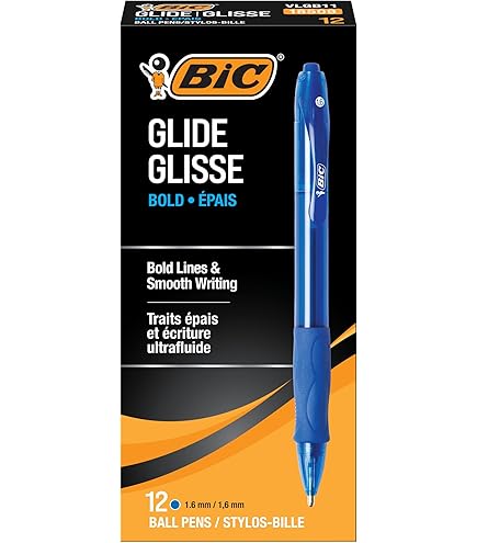 Amazon.com: BIC Glide Bold Black Ballpoint Pens, Bold Point (1.6mm