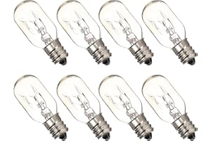 Operitacx 8 Pieces E12 120v Incandescent Refrigerator Light Bulbs for Freezer and Range Hood Appliance