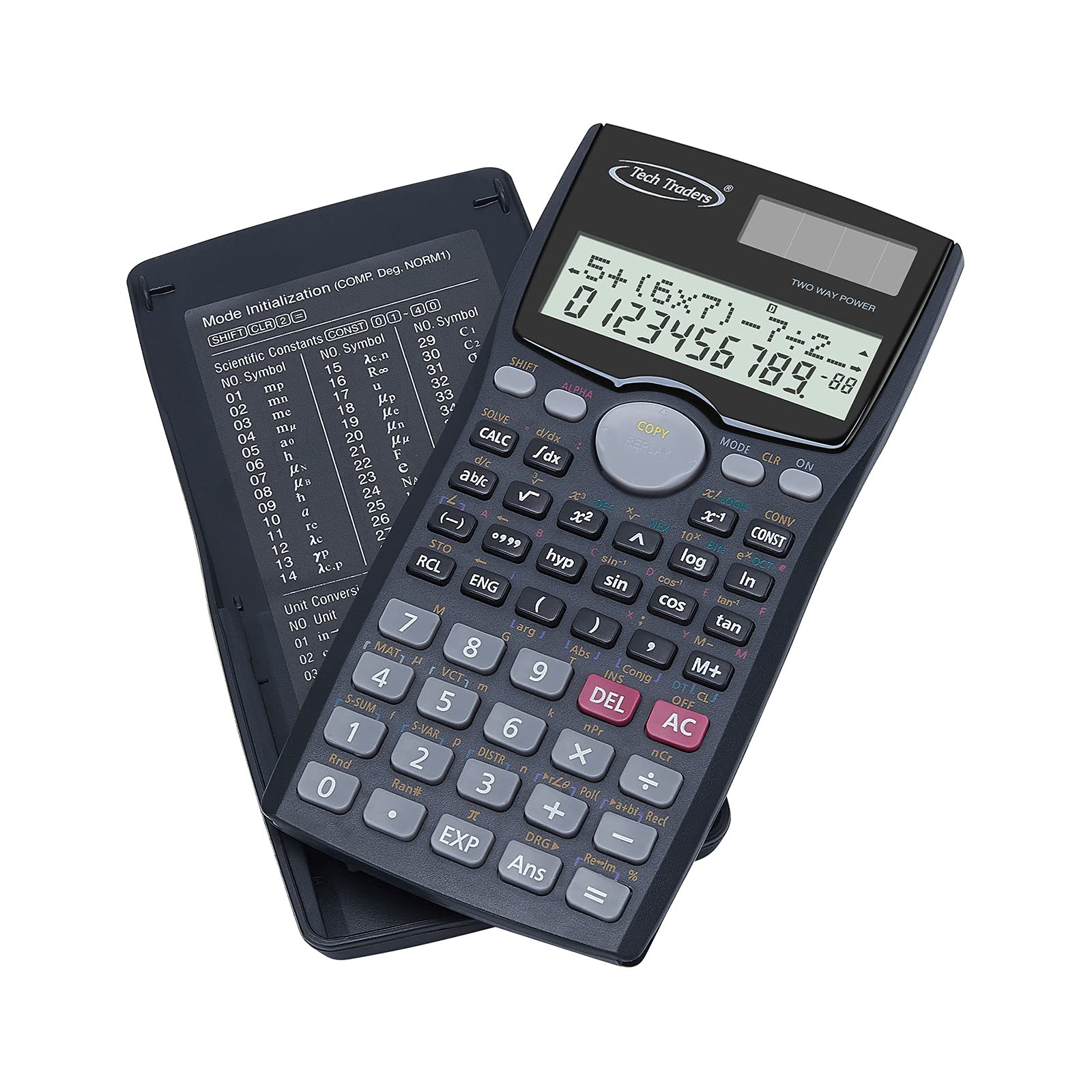 Scientific Calculator with 401 Function, Engineering Calculator,Student Calculator with Double Line LCD Display and Slide-On Protective Hard Case