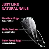 Diboniur Medium Almond Soft Gel Nail Tips 550Pcs Clear Full Cover 11 Sizes for view 3
