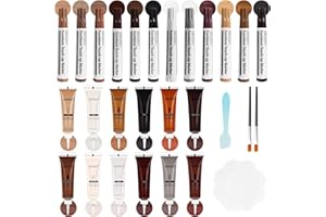 SEISSO Furniture Repair Kit, Wood Markers for Scratches, 12 Colors Furniture Touch-up Markers and Wood Fillers, New Upgrade W