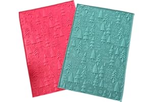 DIYology 3D Christmas Forest Embossing Folders for Card Making, 3 d Trees Embossing Folder Template for DIY Paper Crafting Scrapbooking Polymer Clay Decoration