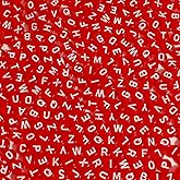 1200pcs 4×7mm Alphabet Beads Transparent Red Roude Acrylic White Letter Beads, for Bracelets and Jewelry Making